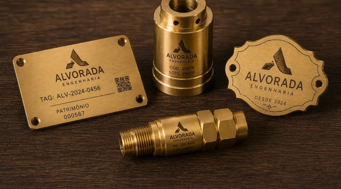 gravacao laser latao plaquetas componentes industriais santo andre sao paulo