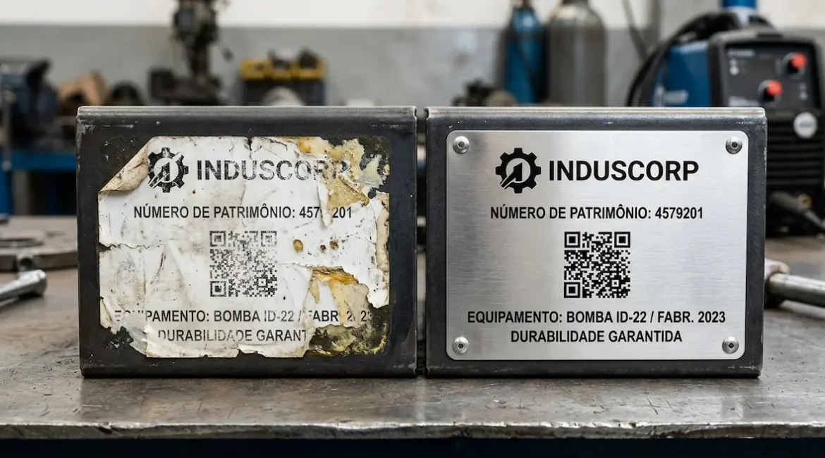 etiquetas metalicas gravadas laser alternativa etiqueta adesiva industrial santo andre sao paulo